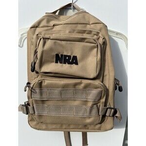 NRA Tactical Backpack, 5 Compartments Hunting Camping Hiking, Khaki Tan